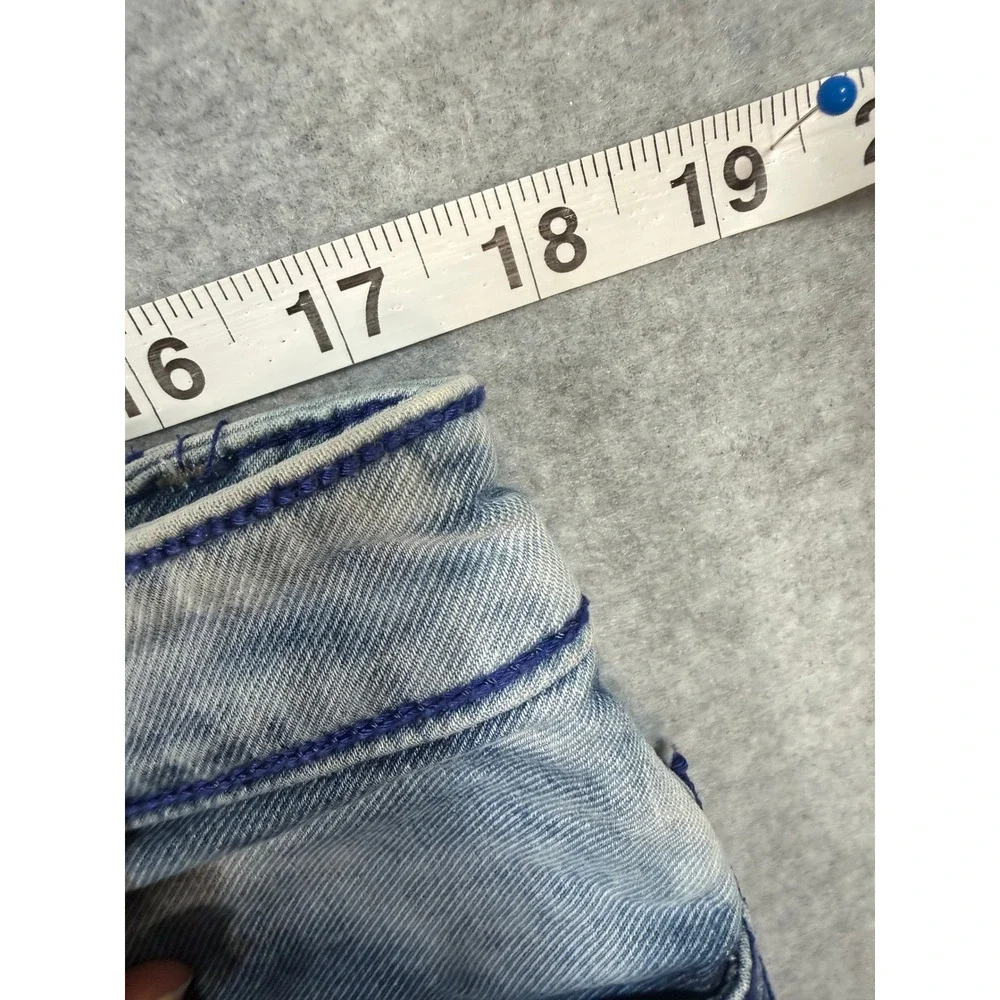 True Religion World Tour 36x29 Light Acid Wash Straight Leg Jeans USA Made Flap